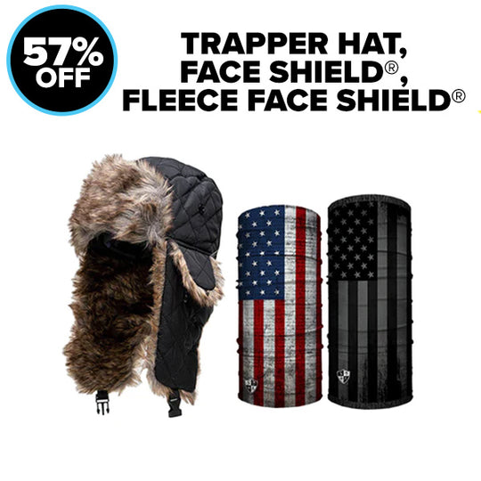 Trapper Hat + Fleece Face Shield® + Face Shield®