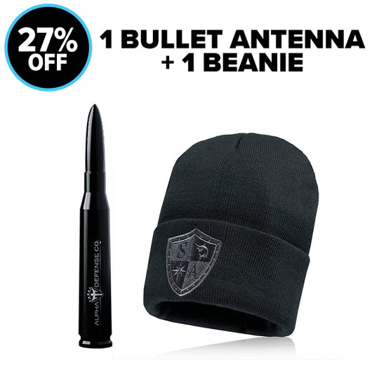 1 BULLET ANTENNA + 1 BEANIE