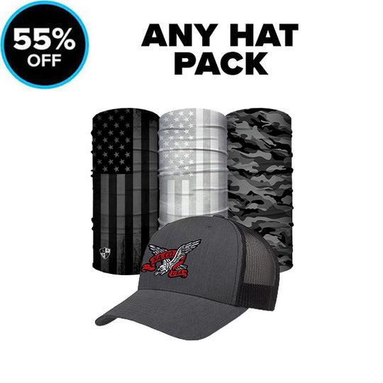 HAT PACK | ANY 1 HAT & 3 FACE SHIELDS ®