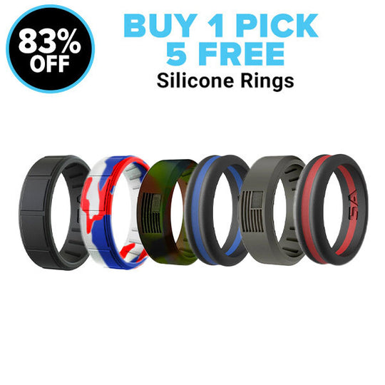 BUY 1 SILICONE RING GET 5 FREE | + FREE GIFT