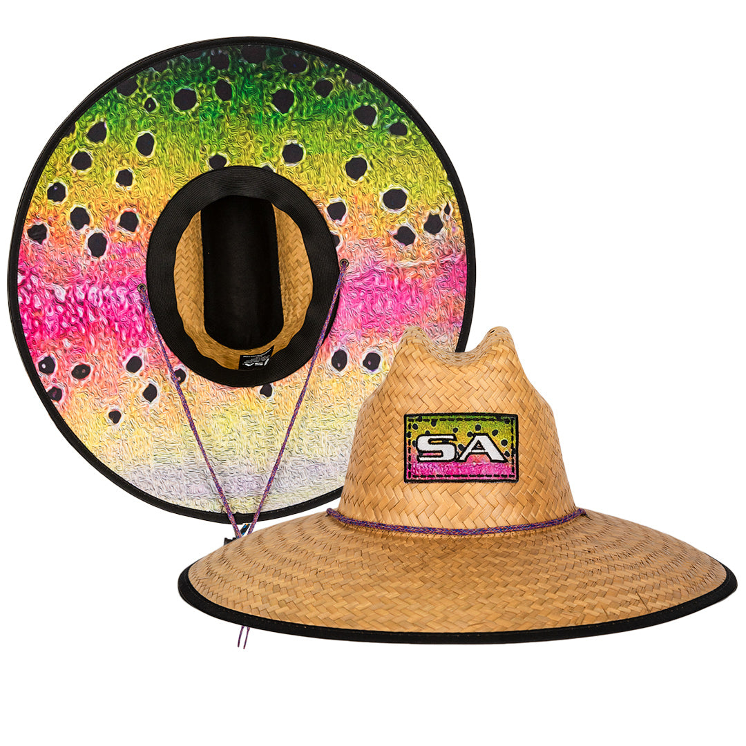 SA Company Kids Under Brim Straw Hat | Sunflower with Embroidered Logo | Straw Hats For Men & Women | SA Fishing