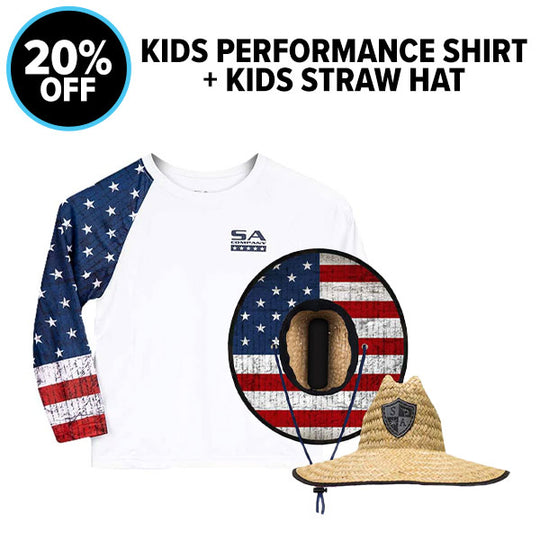 KIDS PERFORMANCE SHIRT + KIDS STRAW HAT