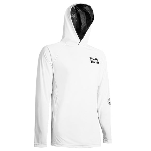 SA Company Performance Long Sleeve Shirt W/ Mesh | White | 1 Sleeve-Bass | Size L