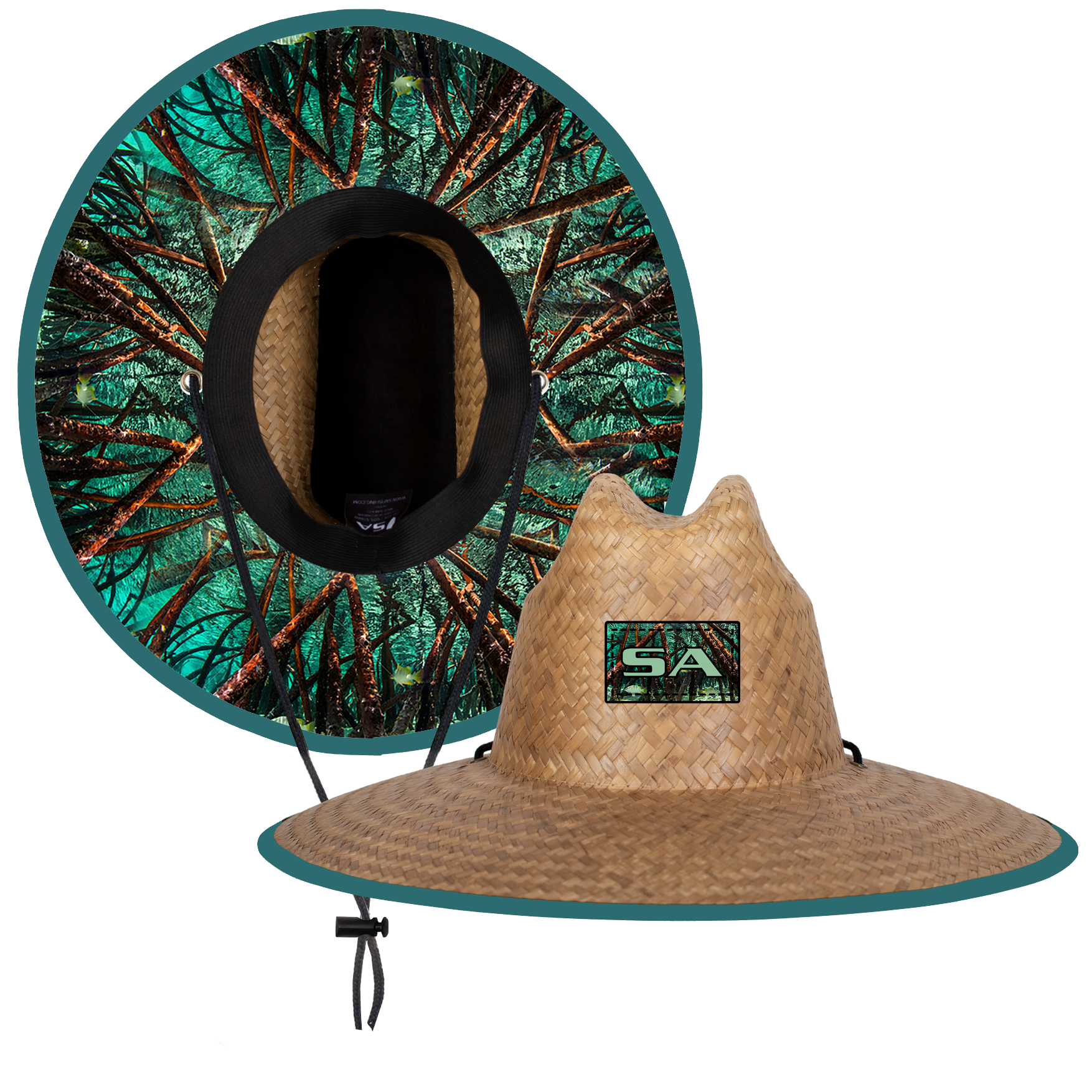 SA Company Straw Hat Pack: Buy 1 Straw Hat, Get 3 Microfiber Face Shields | Pick Your Pack | Straw Hats for Men & Women | SA Fishing