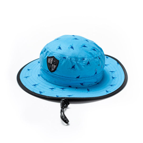 Kids Cotton Bucket Hats, Blue Stripes for Toddlers