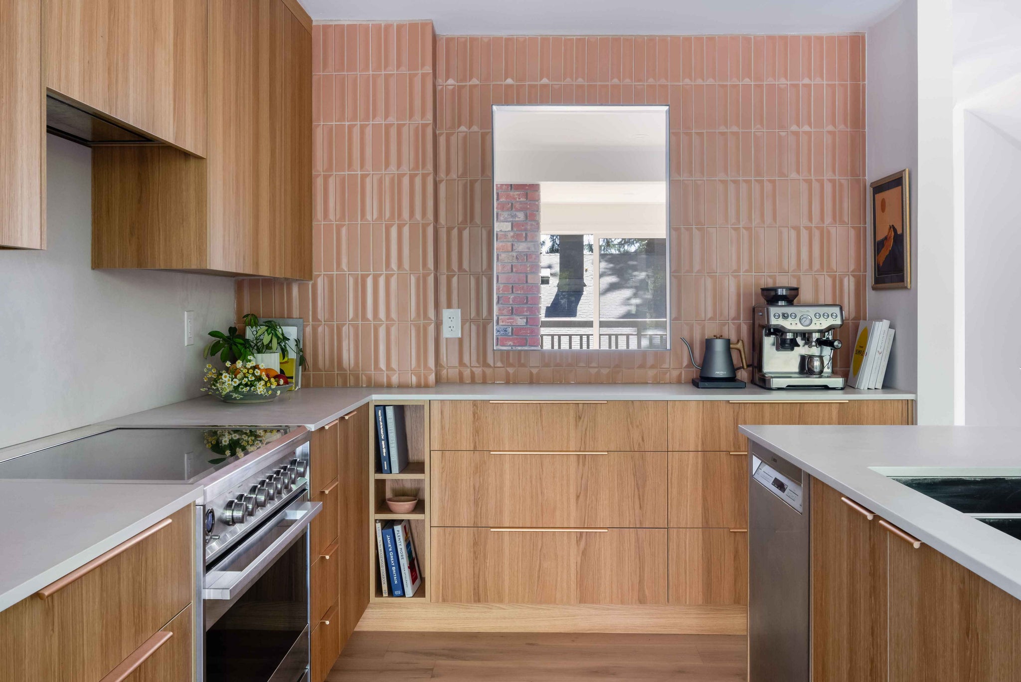 white oak swede kitchen mid century style north vancouver designer studio hemma