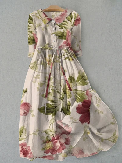 Product Image for WW | Langärmliges Ballkleid mit Blumendesign, XL / Beige