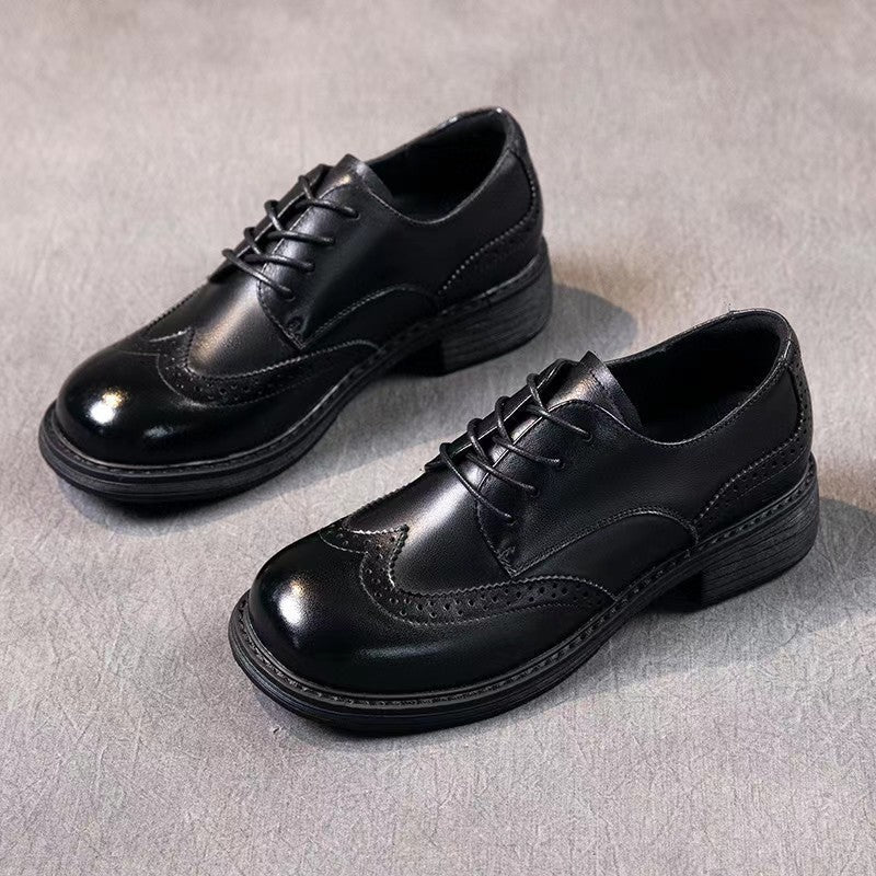 Product Image for WW | Erstes Lager Kuh Leder Brogue Schuhe, Schwarz / 39
