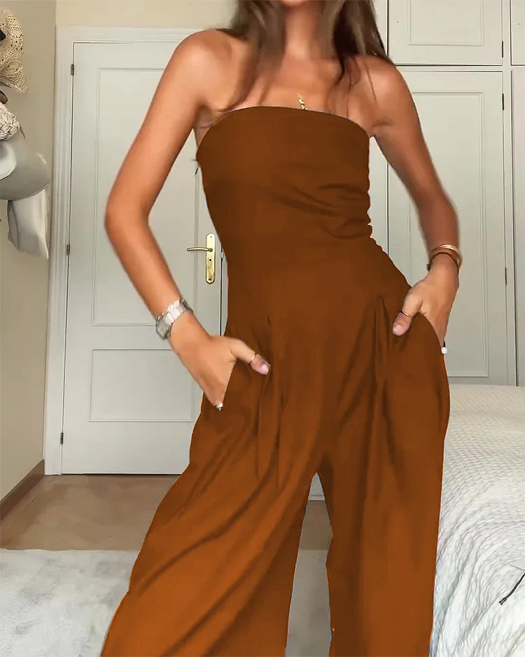 Product Image for WW | Eleganter Off Shoulder Jumpsuit, Kaki (9) Auf Lager / M