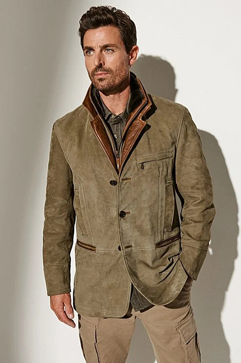 Product Image for WW | Weinlese Jacke Für Herren Mit Taschen, Olive / 5XL