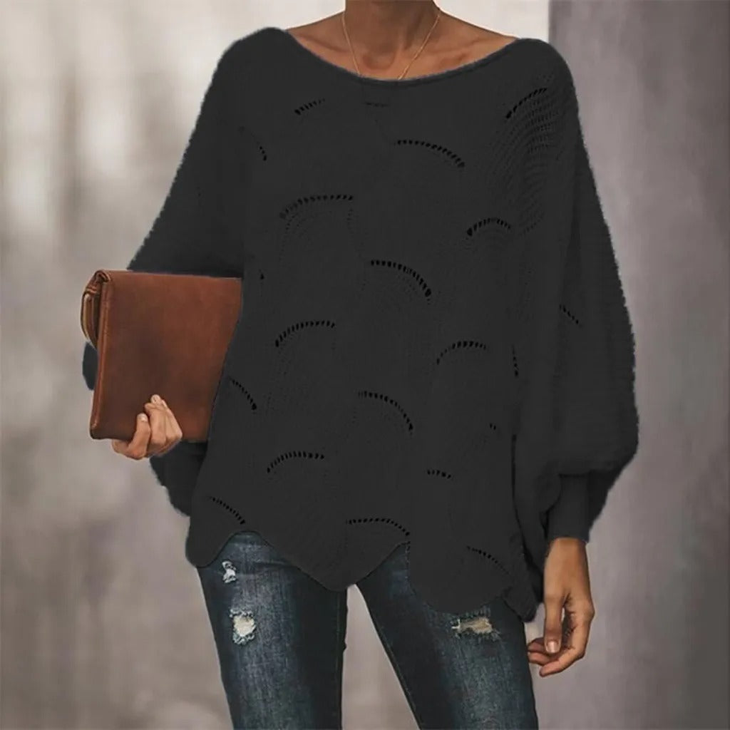 Product Image for WW | Eleganter Langärmliger Häkelpullover, Schwarz / 4XL