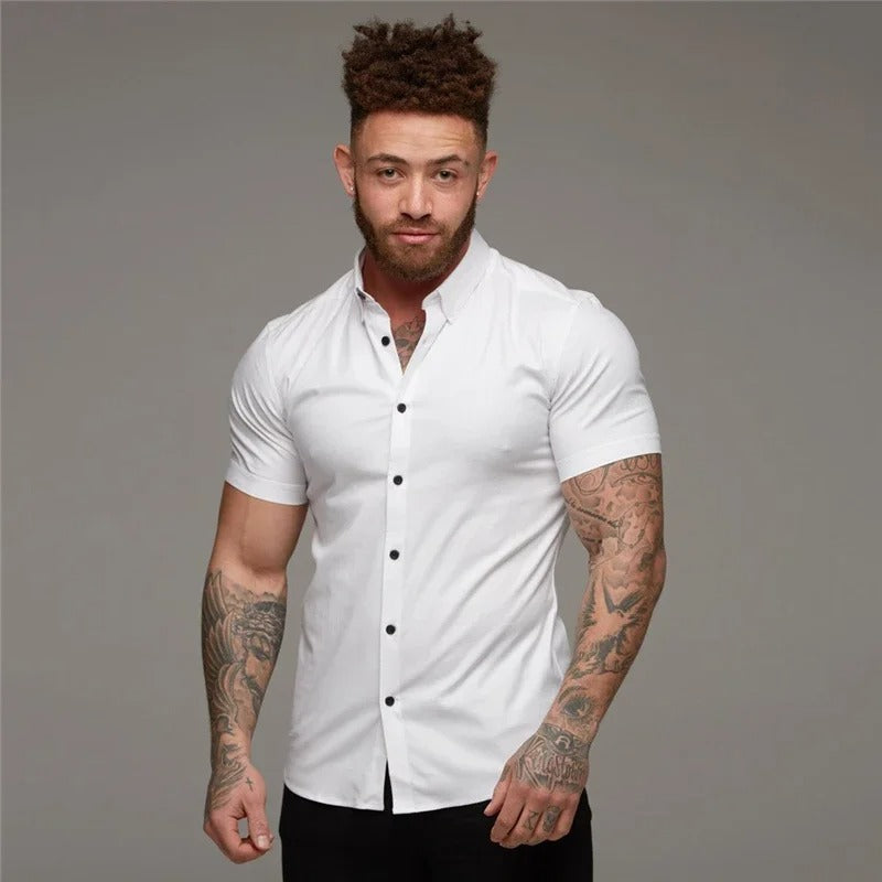 Product Image for WW | Schwarzes Leichtes Business Herrenhemd, weiß / XL