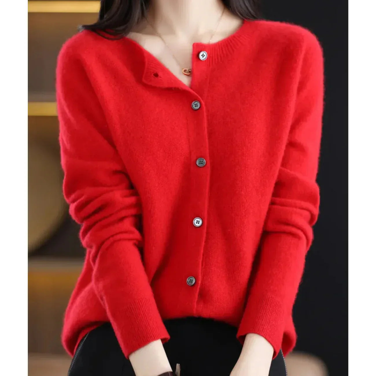 Product Image for WW | Weicher Plüsch Cardigan, Rot / M