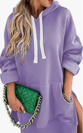 Product Image for WW | Bequemes Oversized Hoodie-Kleid mit Tasche, Lila / XL