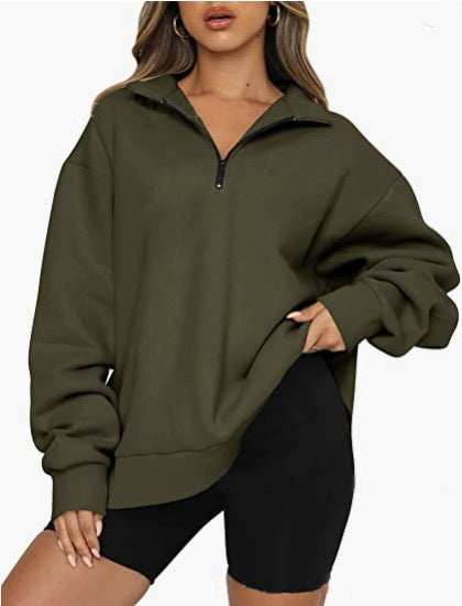 Product Image for WW | Sweatshirt Mit Kragen Für Damen, Armee grün / L