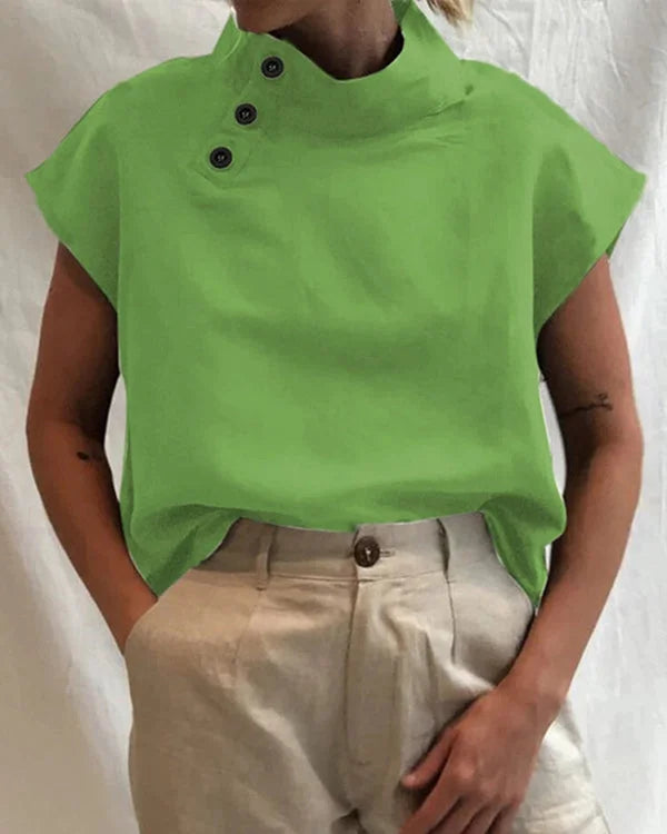 Product Image for WW | Kurzarmhemden mit hohem Kragen, Grün / XL