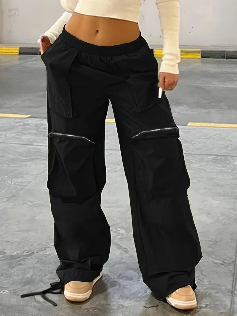 Product Image for WW | Leichte Cargohose Mit Modernem Schnitt Für Damen, Schwarz / L