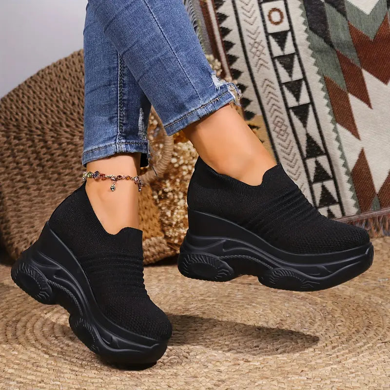 Product Image for WW | Slip on Plateau Sneaker Mit Weicher Sohle, Schwarz / 38
