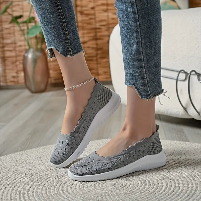 Product Image for WW | Leicht, Atmungsaktiv, Strick, Slip On Tennis Schuhe, 41 / Grau