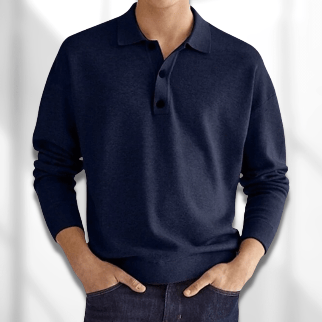 Product Image for WW | Langarm-Polo für Herren, elegant und vielseitig, Blau / L