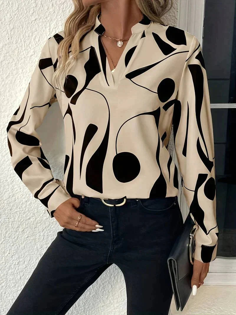 Product Image for WW | Elegante Bluse Mit Print Für Frauen, Aprikose / S