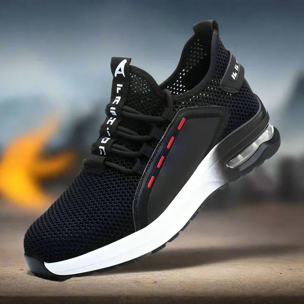 Product Image for WW | Stahlkappenschuhe Orthopädische Sicherheitssneaker Für Ganztäglichen Komfort, Schwarz und Weiß / 9.5