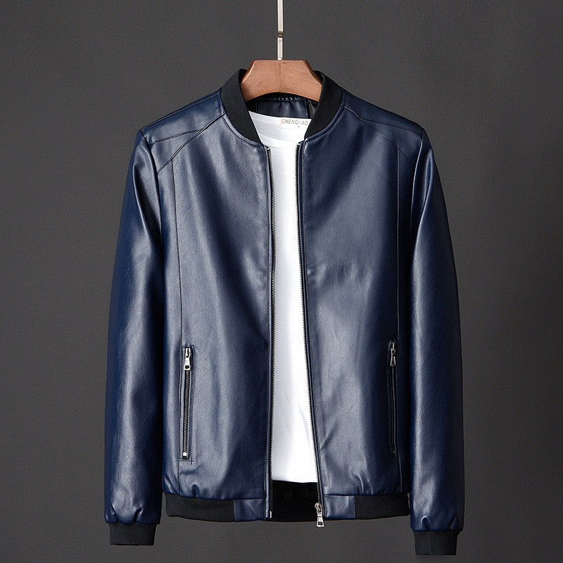 Product Image for WW | Modische Lederjacke für Herren, Blau / 5XL/60
