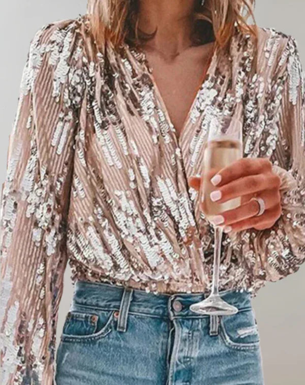 Product Image for WW | Elegante Top mit Silberglitzer, M