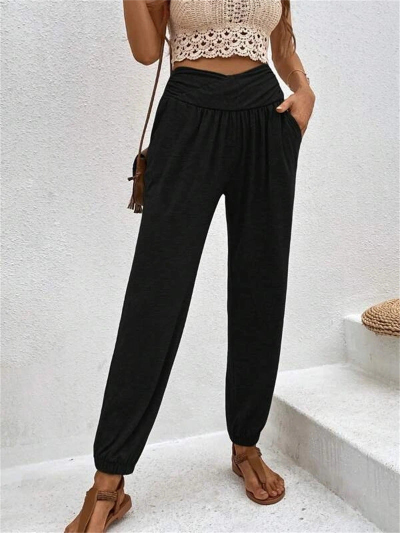 Product Image for Damen lässige Chino-Hosen mit elastischem Bund und praktischen Taschen WW, Khaki / XL
