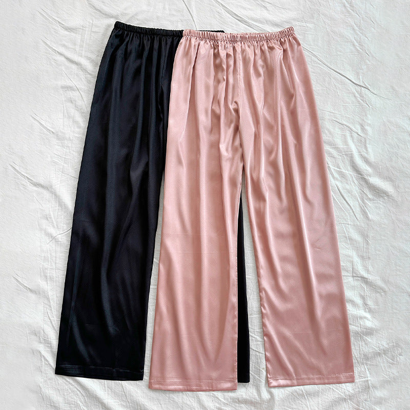 Product Image for Damen Satin Schlafhose im eleganten Schnitt WW, Schwarz / S