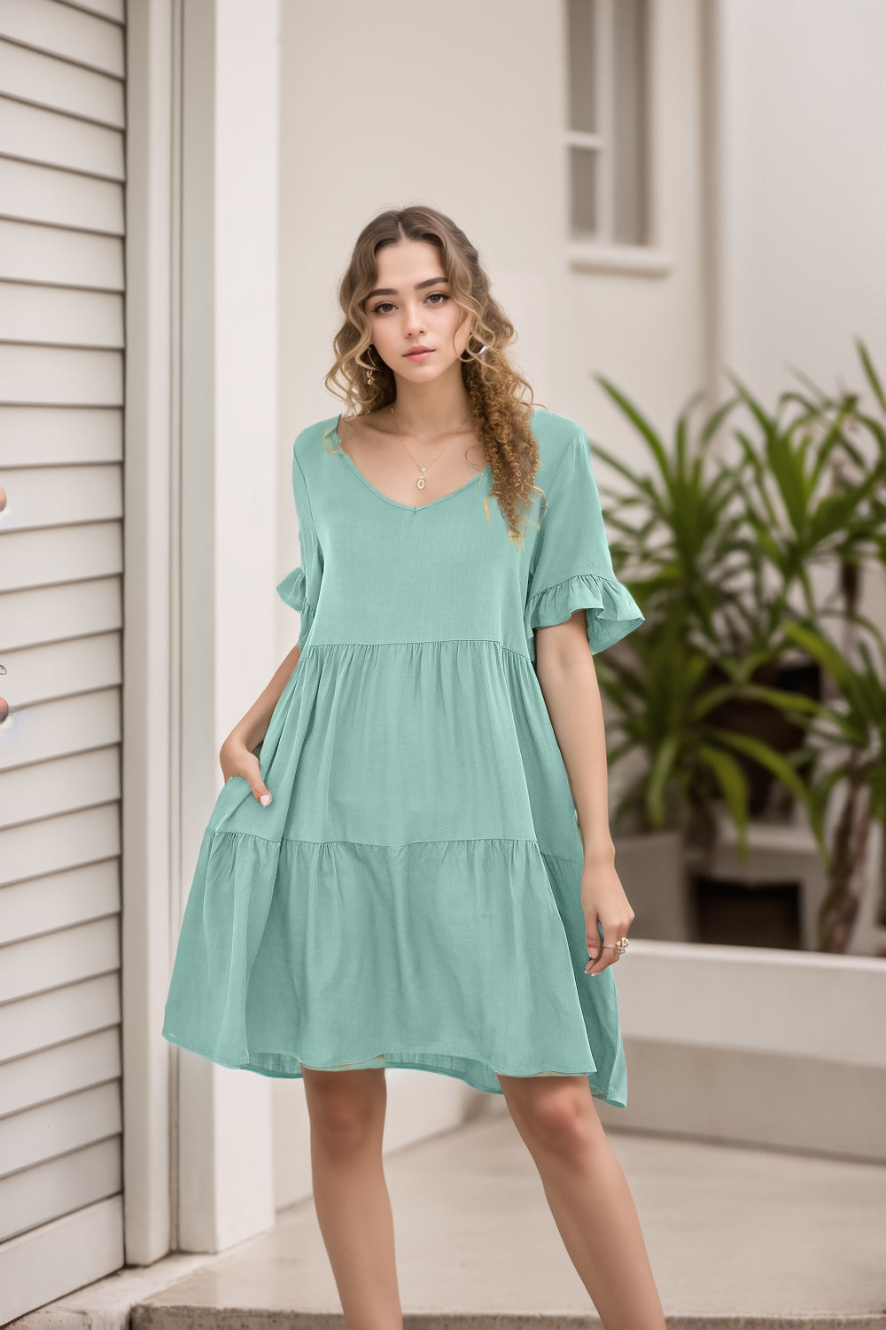 Product Image for Damen lässiges Abendkleid WW, Hellgrün / M