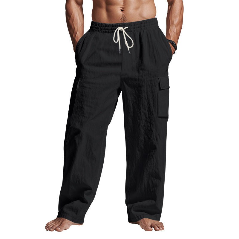 Product Image for Herren Cargo-Hose mit elastischem Bund und mehreren Taschen WW, Schwarz / XXL