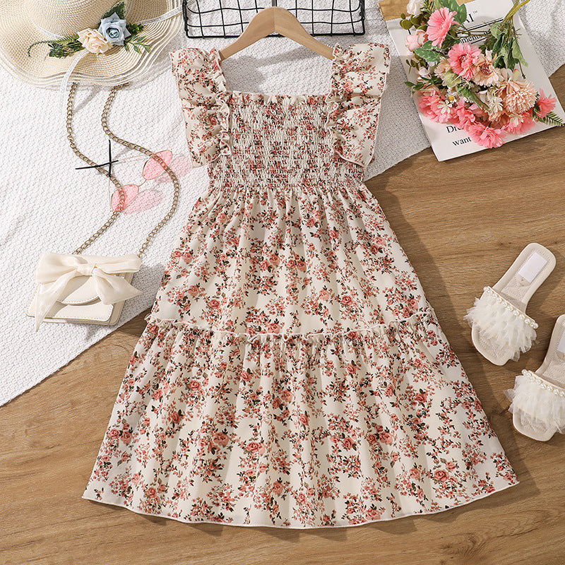 Product Image for Damen Viskose Sommerkleid mit floralem Design und Rüschendetails WW, Rosa / 12