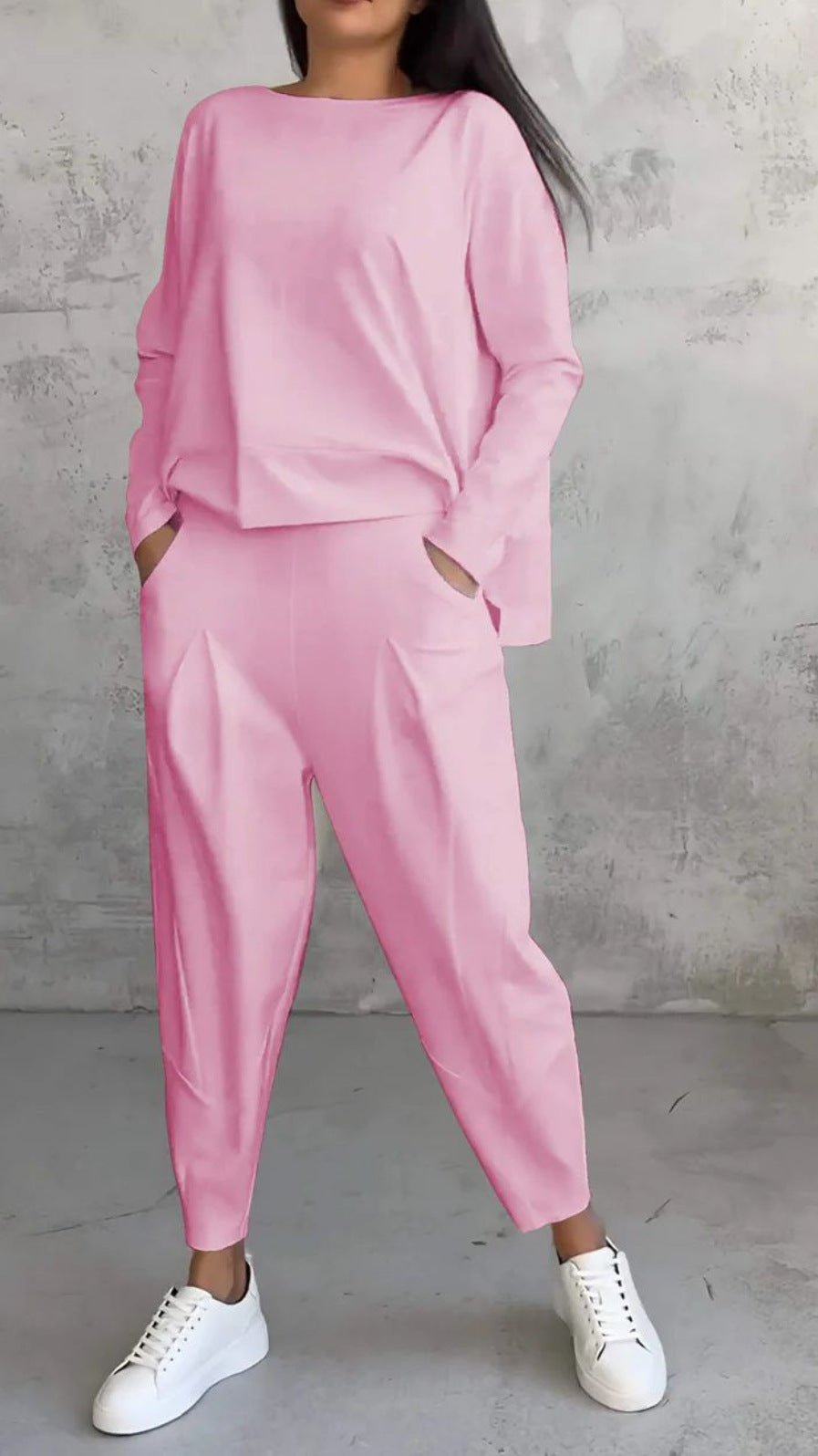 Product Image for Damen Lässiger Zweiteiler aus hochwertigem Stoff WW, Rosa / M