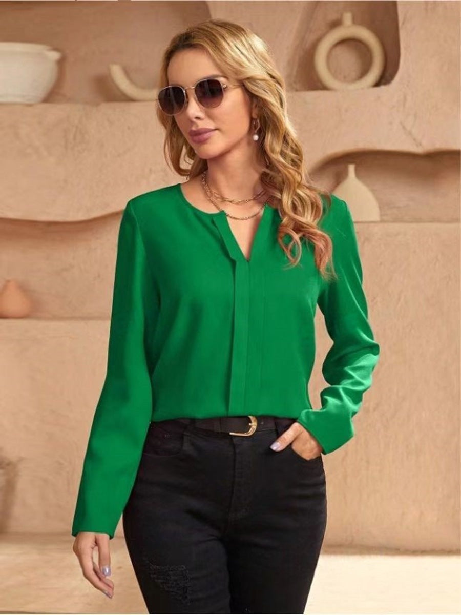 Product Image for WW | Damen Satinbluse Imitation Seide Shirt, Grün / S