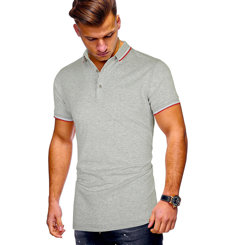 Product Image for Herren Slim Fit Poloshirt mit Kontrastbesatz WW, Grau / XL