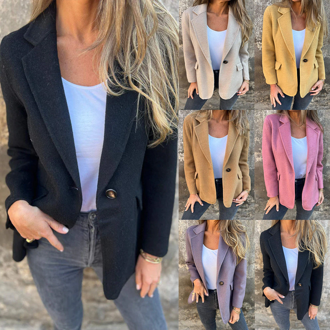 Product Image for Damen eleganter Wollblazer mit strukturiertem Schnitt WW, Camel / L