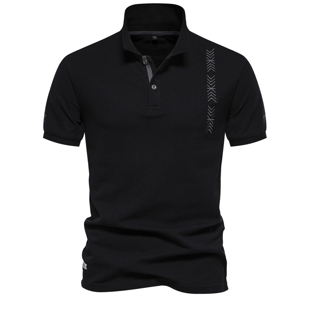 Product Image for Herren Poloshirt mit raffiniertem Strukturmuster und modischem Kragen WW, Schwarz / XL