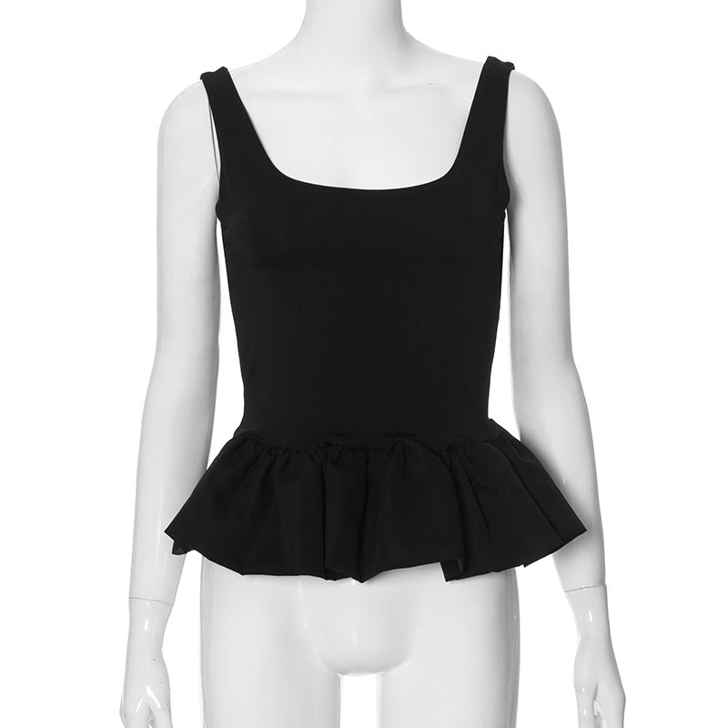 Product Image for Femme Peplum Hem Tank Top WW, Schwarz / S