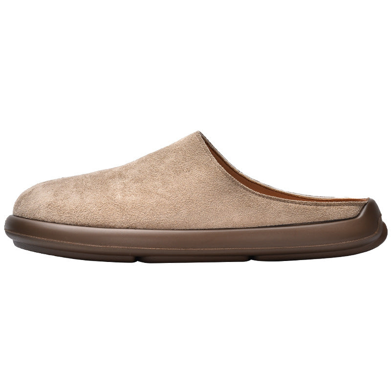 Product Image for Damen Hausschuhe aus weichem Wildleder mit rutschfester Sohle und gepolstertem Fußbett WW, Khaki / 38