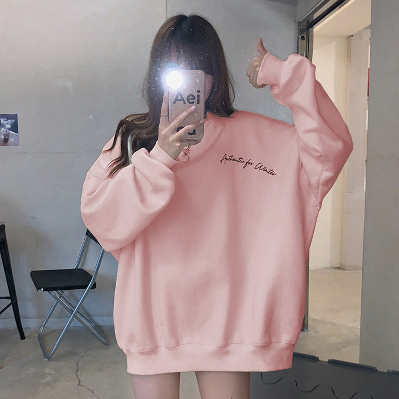 Product Image for Damen Oversized Rundhals Sweatshirt mit Bestickung WW, Pink / XXL