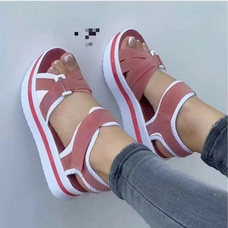 Product Image for Damen Verstellbare Sportliche Plattform Sandalen WW, Rosa / 40