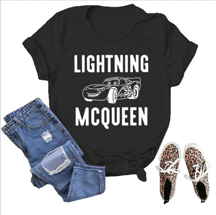 Product Image for Damen Grafik T-Shirt mit Lightning McQueen Design WW, Schwarz / XL