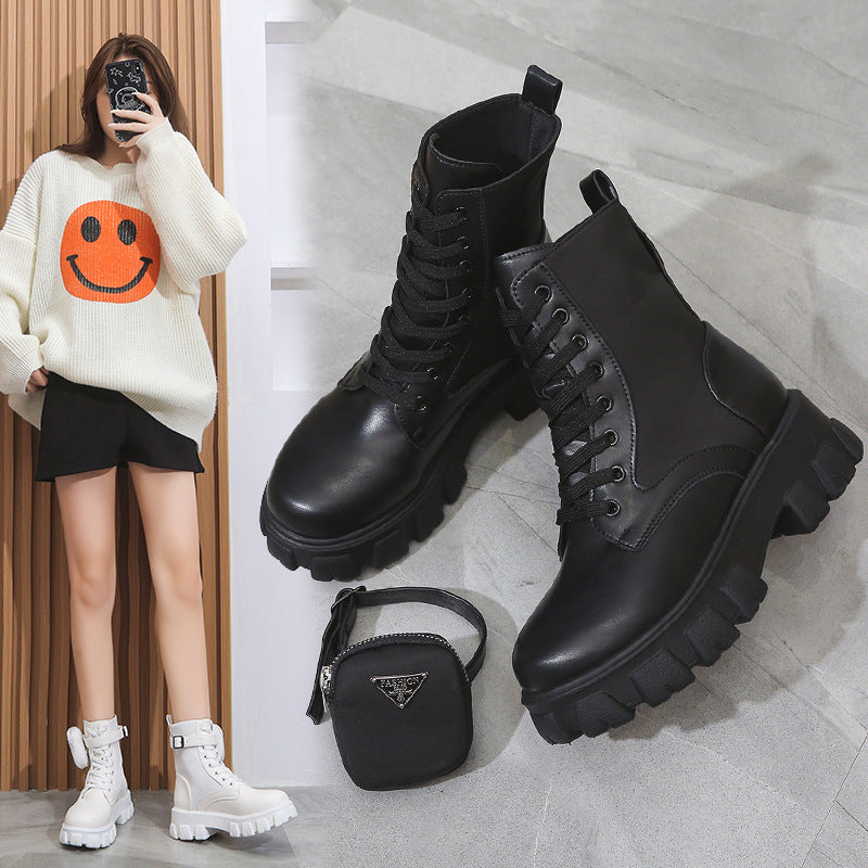 Product Image for Damen Offene Boots mit robustem Profil und modischem Schnallen-Detail WW, Schwarz / 40