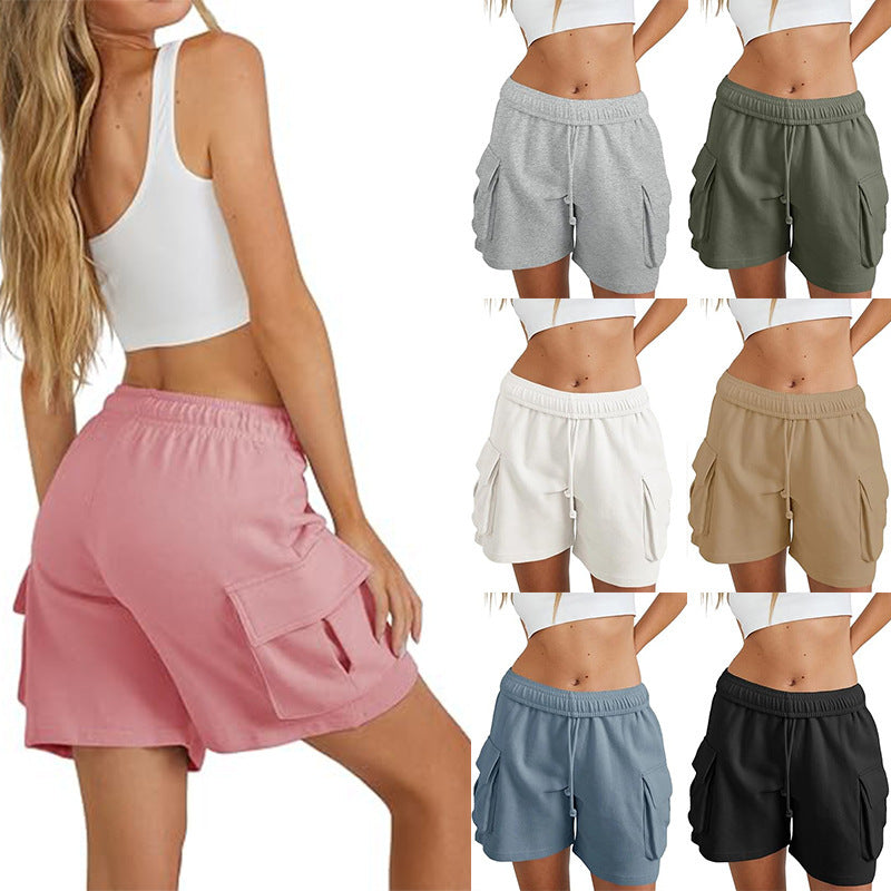 Product Image for Damen Cargo-Shorts mit elastischem Bund und seitlichen Taschen WW, Weiß / L