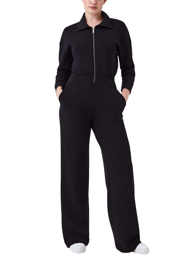 Product Image for Damen Sportliche Overall mit Reißverschluss und Seitentaschen WW, Schwarz / L