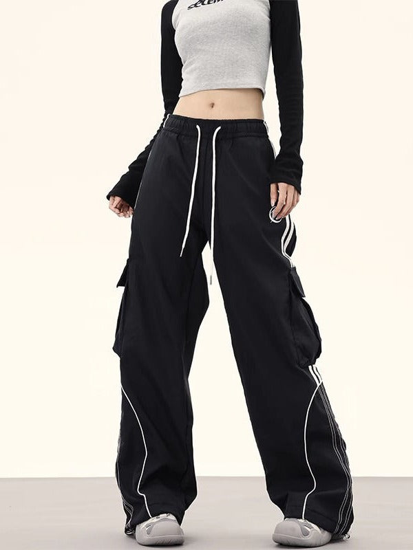 Product Image for Damen Stylische High-Waist Cargo-Hose WW, Schwarz / XL