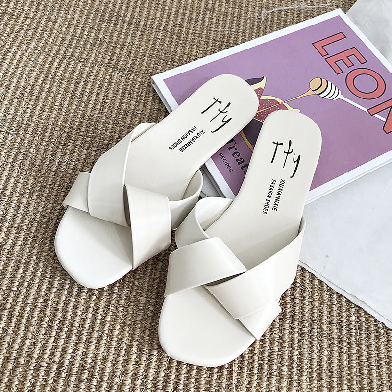 Product Image for Damen modische Sandalen mit überkreuztem Riemen WW, Natur / 40