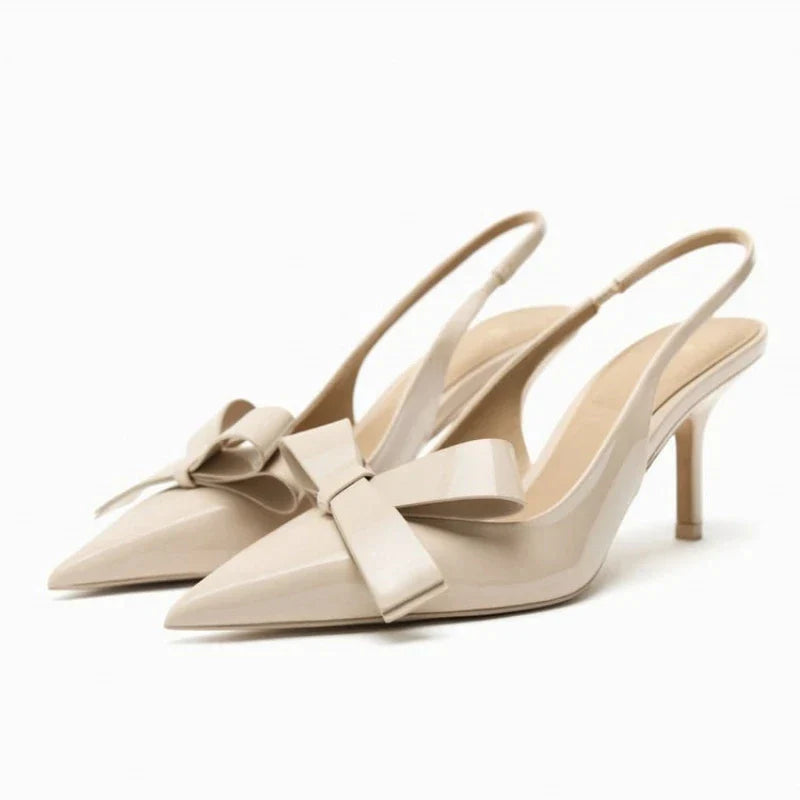 Product Image for WW | Elegante High Heels Pumps Mit Schleife, Beige / 39