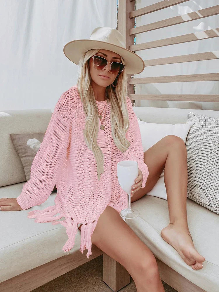 Product Image for WOLFF Boho Strick Sommerkleider, Rosa / One Size